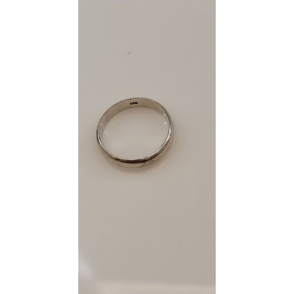 Vintage 925 Sterling Silver Plain Band Ring Size 10.5 3.52g Unisex Minimalist - Picture 4 of 4